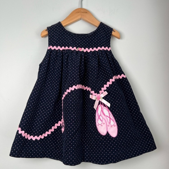 Rare, Too! Polka Dot Ballet Ballerina Dancer Jumper Dress Girls 24M - Picture 1 of 6
